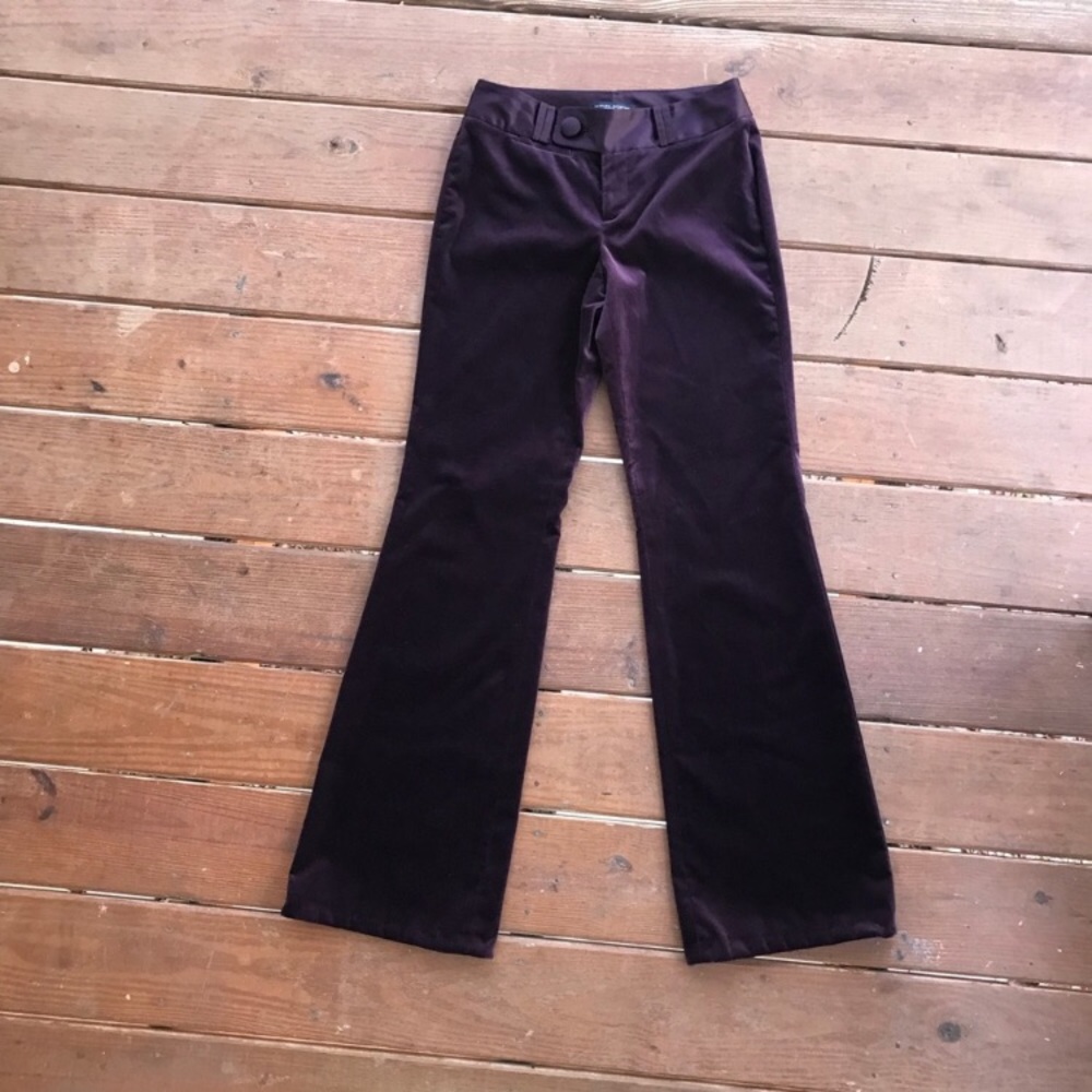 Deep purple velvet Banana Republic Martin pants